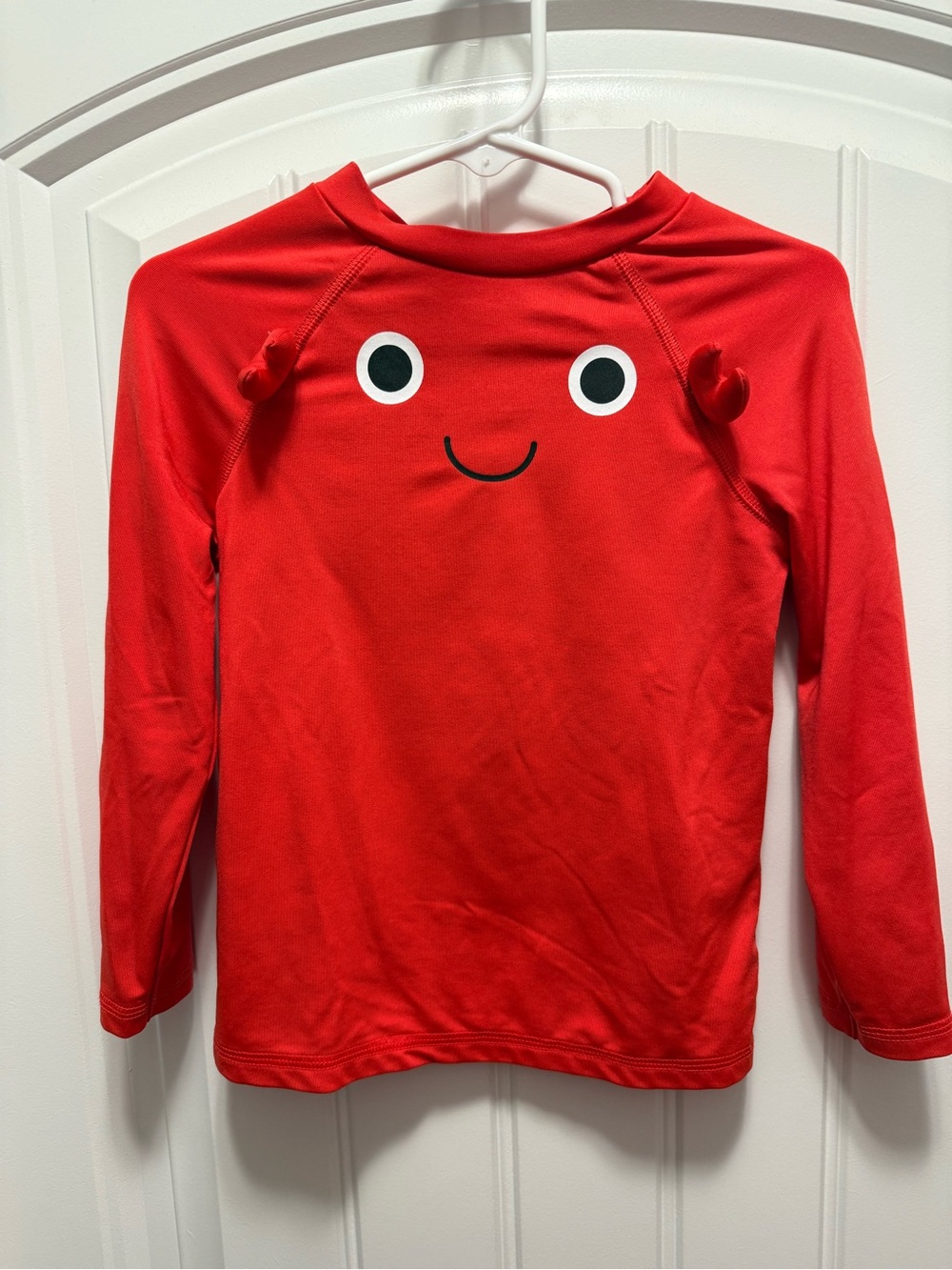 Cat & Jack Red Long-Sleeve Crab Print Rashguard